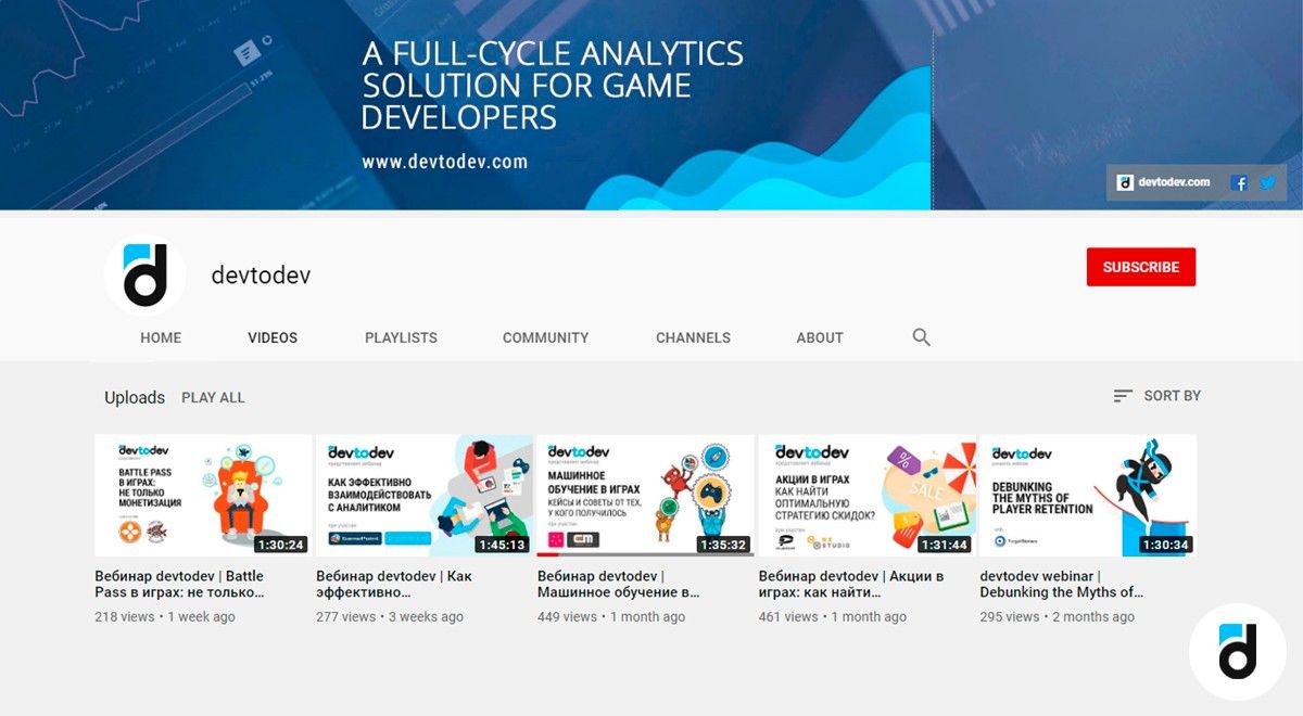 Devtodev_youtube_channel_analytics