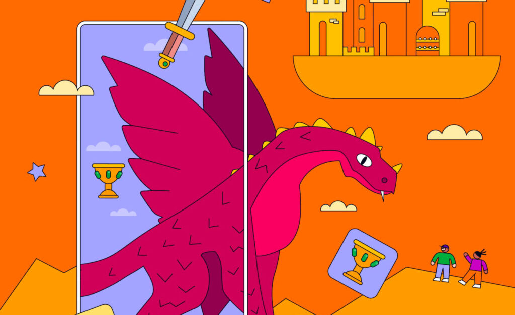 Dragon game mobile cartoon