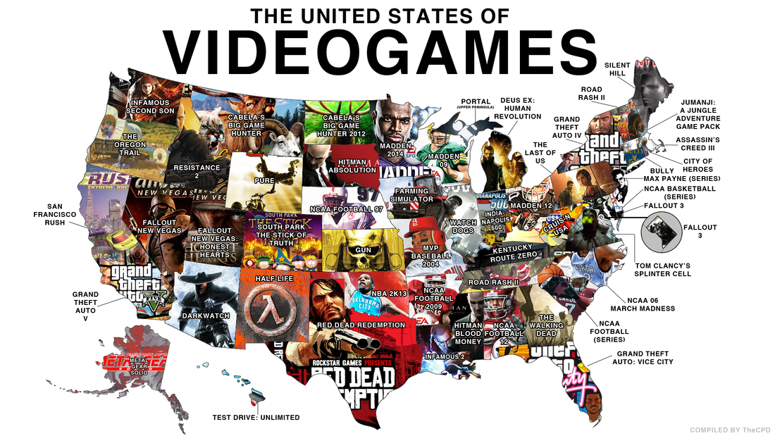 US videogames map