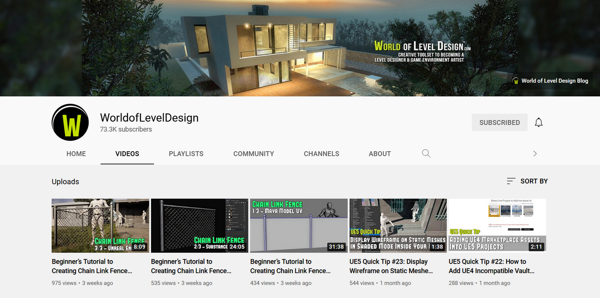 WorldofLevelDesign channel